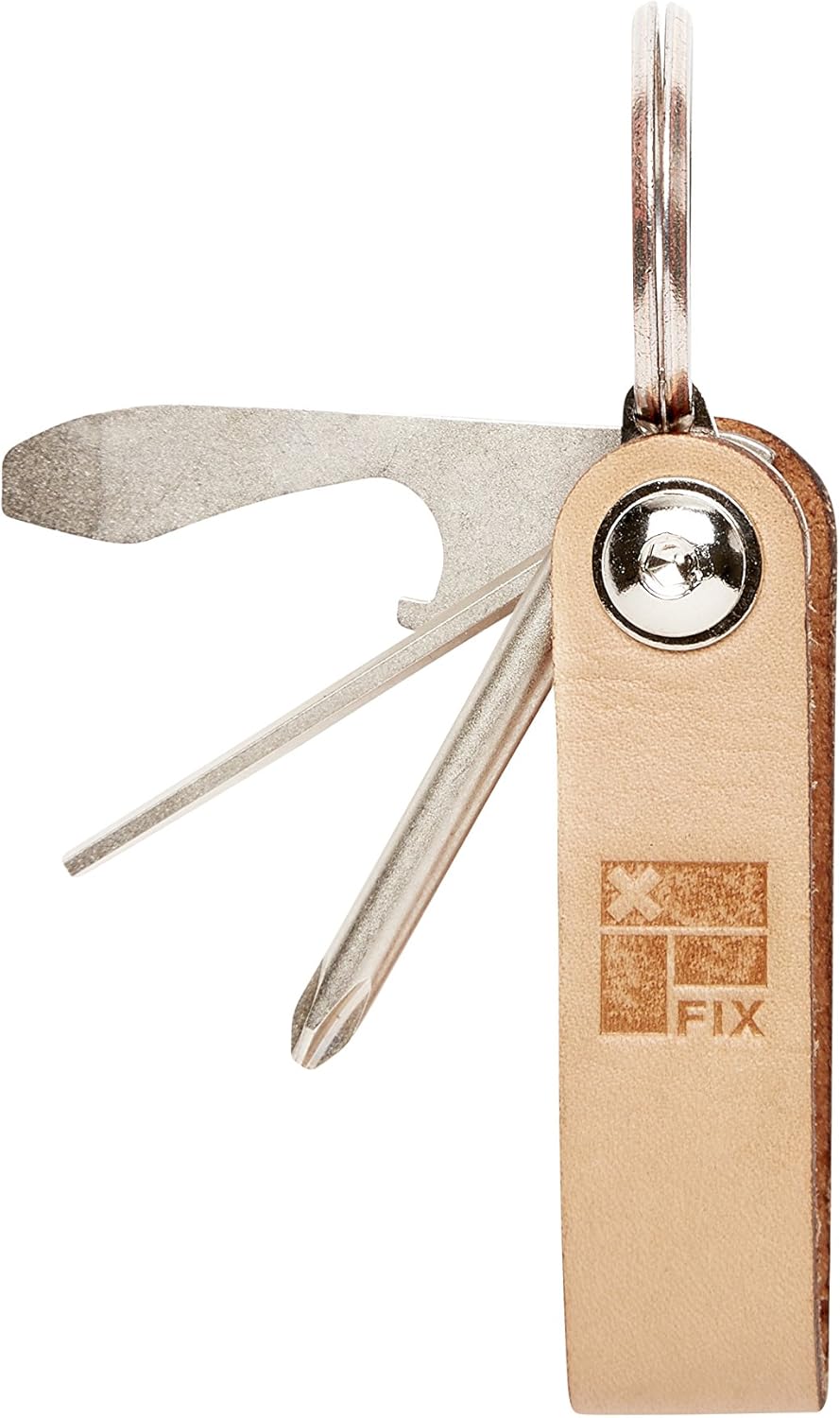 Surf Cloak Keychain fin key leather combo tool with bottle opener