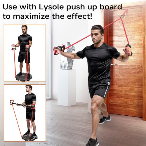 Lysole Push Up Board,Home Gym Pilates Board,Ab Roller Resistance Bands,Ab Workout Equipment Exercise Working Out,Pull Up Board Exercise and Fitness