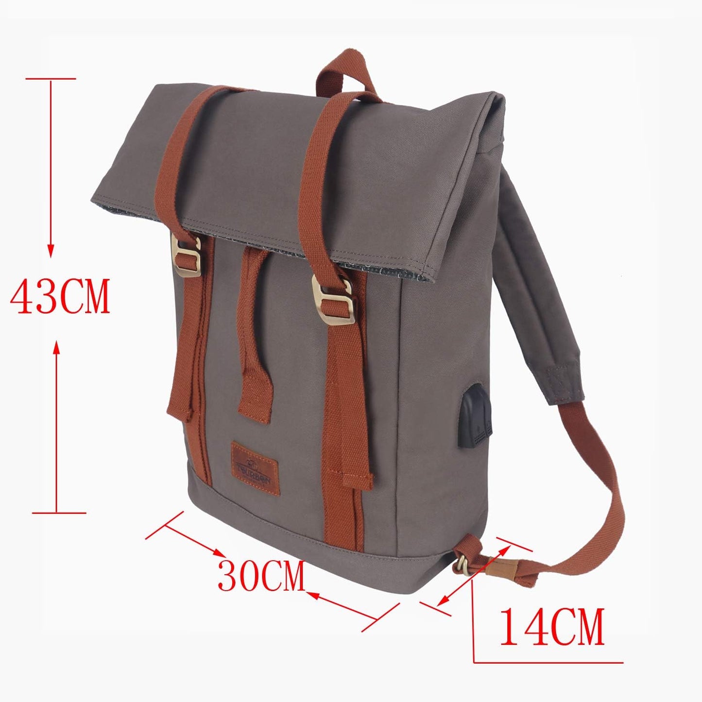TOURBON Water Resistant Bike Bag Convertible Backpack with Laptop Compartment, Lightweight Quick-clip Bicycle Rear Rack Pannier for Men