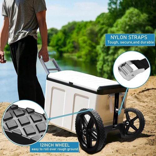 Cooler Wheel Kit for Yeti/RTIC/Igloo Cooler Carts - Universal Heavy Duty Wheel Kit