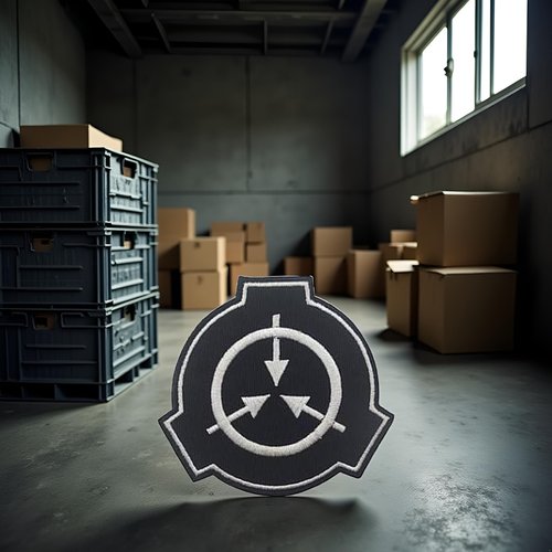 Black SCP Foundation Special Containment Procedures Foundation Logo Military Hook Loop Tactics Morale Embroidered Patch Tactical Bags and Packs