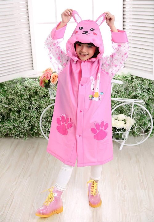 Kids Rain Coat for Kids Raincoat Girls Boys Reusable Rain Poncho Jacket Gear Schoolbag Position Packable Rainwear