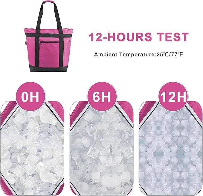 BeeGreen Insulated Cooler Bag Leakproof Freezer Shopping Tote for Groceries Thermal Food Delivery Bag