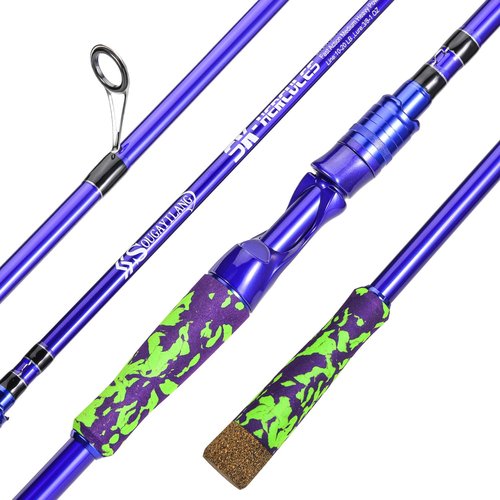 Sougayilang Inshore Saltwater Fishing Rods, 7-Foot Spinning Rods with EVA Handles, Stainless Steel Guides with Ceramic Rings, Fighting Butt