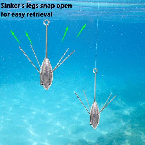 5 Pcs Sputnik Sinker Fishing Weights Lead Surfing Casting Spider Sinkers Long Tail Fishing Equipment for Catfish Saltwater Beach Sand Ocean (3oz - 5pcs)