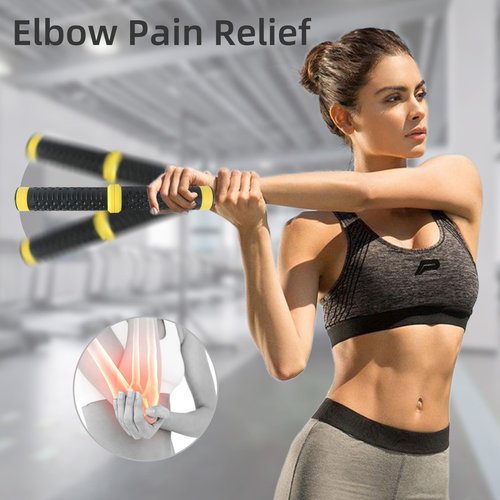 Twist Grip for Resistance Bar: Resistance Bar for Physical Therapy - Twist Grip Strength Trainer Hand Exerciser Bars Arm Wrist & Elbow Strengthener (Yellow-44lb)