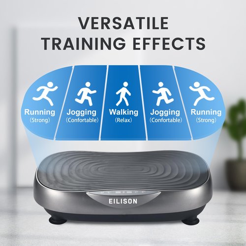 EILISON FIRMHOLD Handle Vibration Plate Exercise Machine for Lymphatic Drainage- Full Body Vibration Platform for Weight Loss, 350lbs Vibration Plate for Beginners & Recovery (Glory Grey)