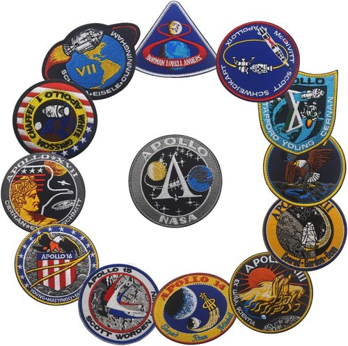 Meatball 100th Space Shuttle Mission Iron-on Patch (Apollo 13 pcs)