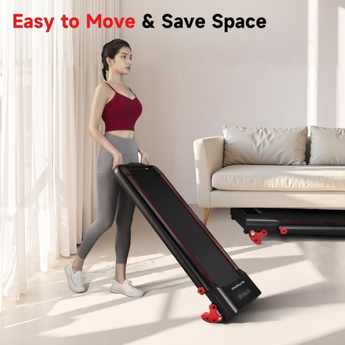 RHYTHM FUN Treadmill with Incline, Walking Pad with Handle Bar,300lbs Walking Pad with APP, Portable Folding Walking Treadmills for Home/Office with Low Noise