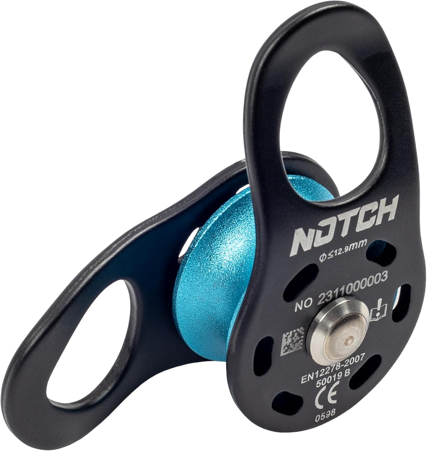 Notch Micro Pulley Combo Includes Micro Pulley, Micro Carabiner & 5mm Accessory Cord, Midline Attachable, Use with Lines up to ½” (13mm) (50096)