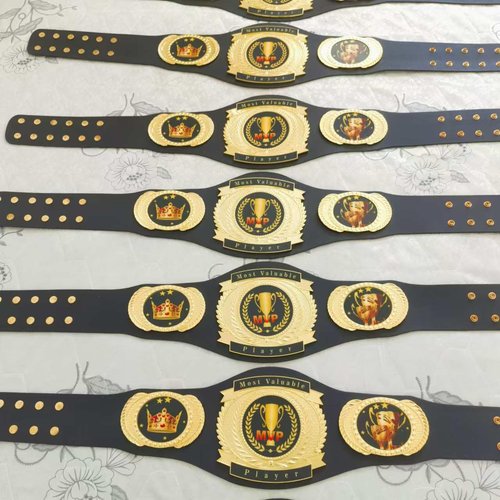 MVP Belt Most Valuable Player Championship Belt Trophy Award Gift - Football, baseball, softball, soccer, basketball, esports, fantasy sports, hockey tournament or League Winner Champion Belt