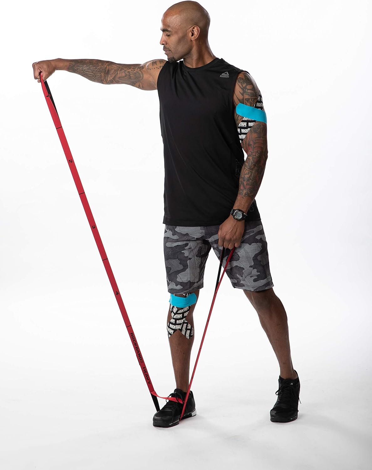 RockTape RockBand Flex Ultra-durable Resistance Bands with Handles and Loops