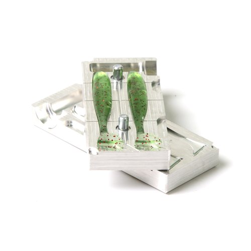 Soft Plastic Lure Making Injection Molds - Easy Shiner 3'' Two Cavity Aluminium