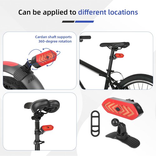 ulip Bike Scooter Tail Light Bicycle Rear Light Back USB Rechargeable Ultra Bright Warning Cycling Tail Light for Night