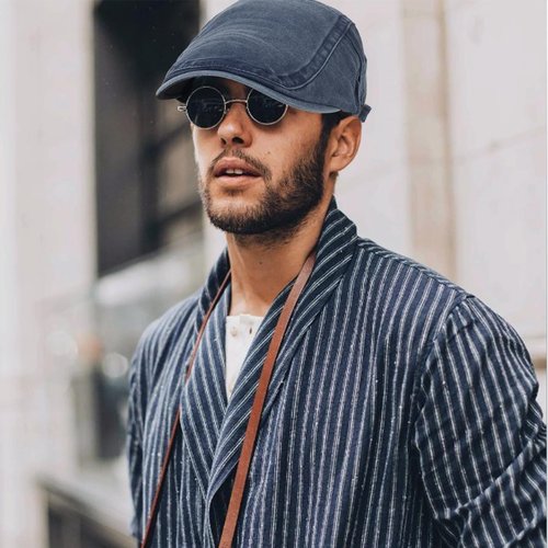 Qlauca 3Pcs Men's Newsboy Caps Washing Cotton Cooling Lightweight Scally Cap for Men Adjustable Flat Cap