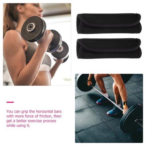 HANABASS Barbell Grips 2pcs Dumbbell Handles Bar Grips Weight Lifting Bar Cushion Pad Horizontal Bars Cover Power Lifting Strength Training Equipment Anti-slip Pad
