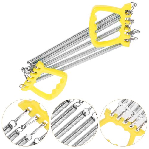 Toddmomy Spring Tensioner for Kids Adjustable Chest Expander Resistance Bands Lightweight Indoor Outdoor Fitness Equipment Durable Spring Steel Exerciser 16.14X3.54X0.39 Inches