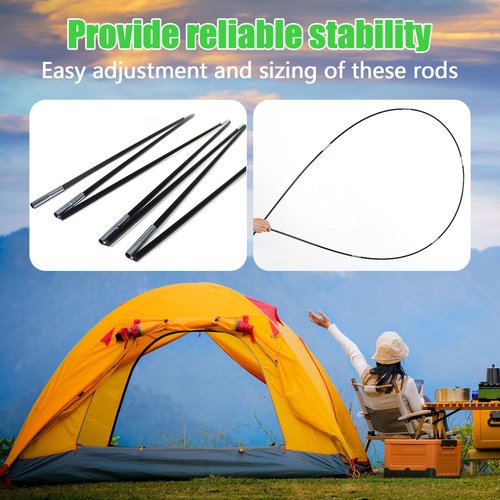 2PCSX20Feet Length，Tent Pole,Kids Tent Replacement Poles for Kids Tent ， 9.5mm ，Hiking and Camping Tarp，Suitable for All Kinds of Outdoor Camping Tent；15 Poles Included； (2PCSX20Feet Length)