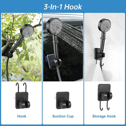 AlpsWolf Portable Shower for Camping, 6000mAh Rechargeable Camping Shower with Digital Display, Outdoor Shower Sustainable for Camping, Beach, Hiking, Travelling, Pet Cleaning