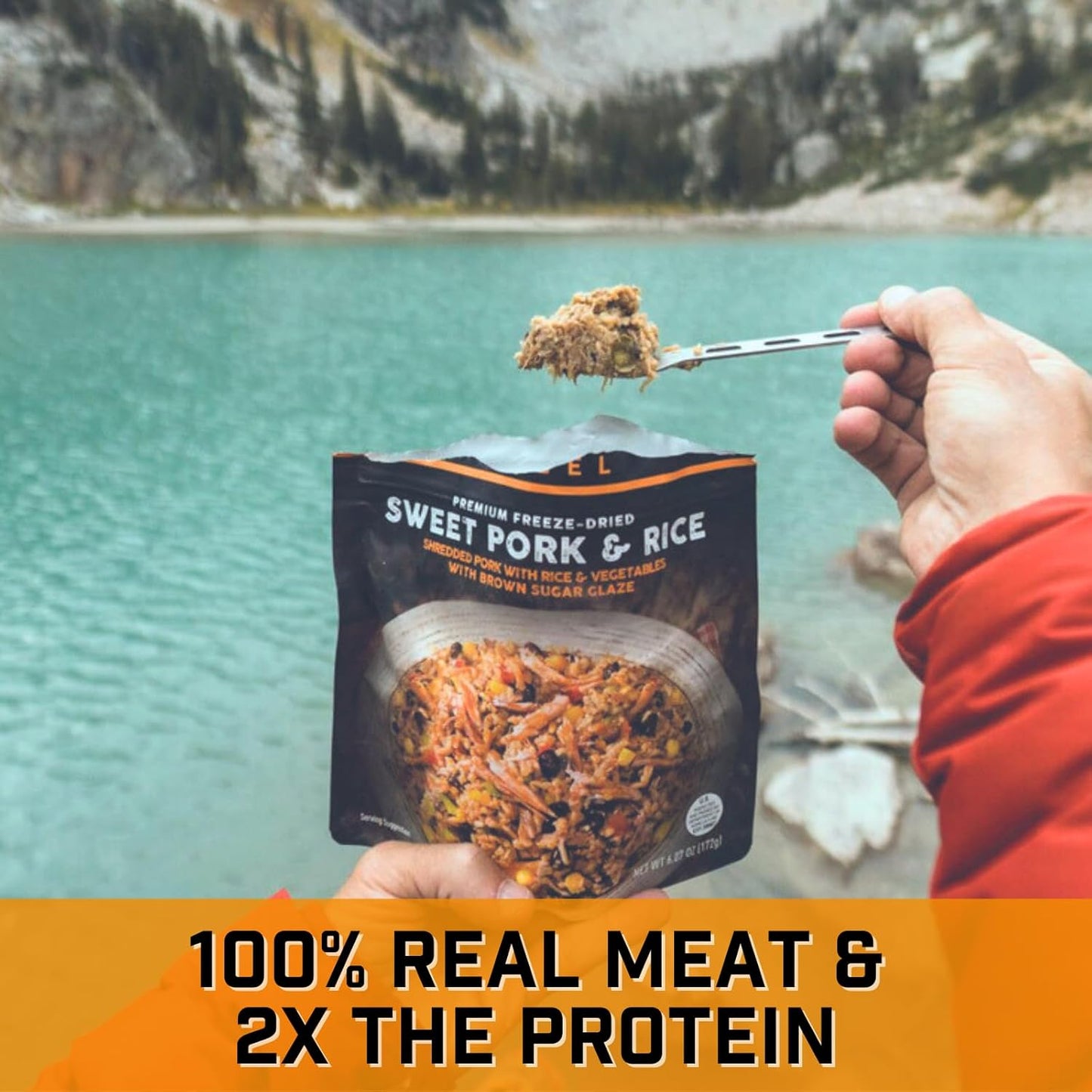 Peak Refuel Sweet Pork and Rice | Freeze Dried Hiking, Backpacking and Camping Meals | Amazing Taste | Real Meat | High-Protein | Quick Prep Food
