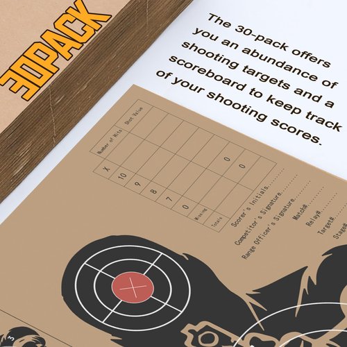 DEZIBOX Shooting Targets Cardboard 17.24x13.3 Inch, Thick Cardboard Targets for Shooting Range, Silhouette Paper Target for Indoor and Outdoor Practice