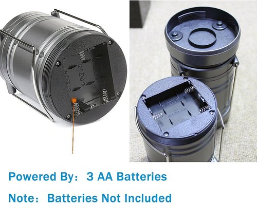 2 Pack LED Camping Lantern ,Battery Powered Hanging Lanterns - Survival Kit for Hurricane, Emergency, Storm, Power Outage