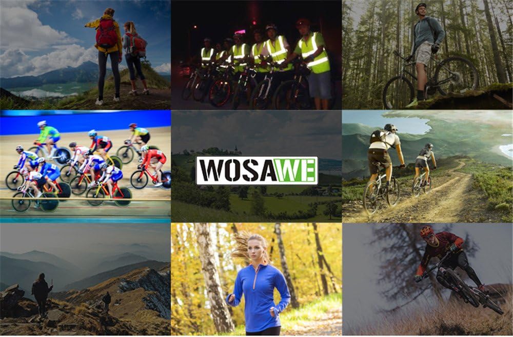 WOSAWE Men's High Visibility Cycling Wind Jacket Water Resistance Reflective Windbreaker
