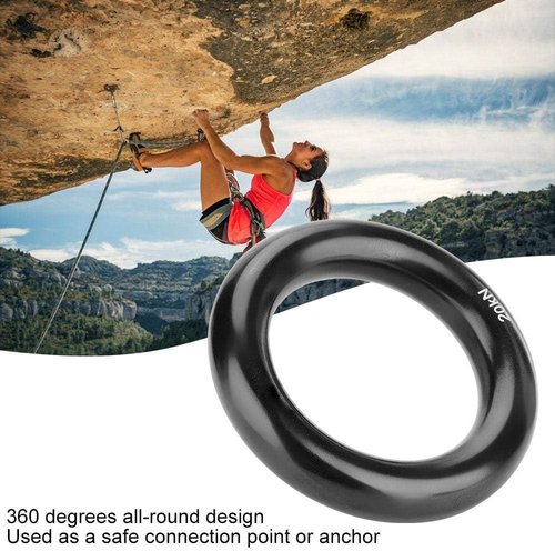 Climbing Rappel Ring, Multi-Functional Climbing Descender for Rappelling, Belaying, Mountain Climbing Tools
