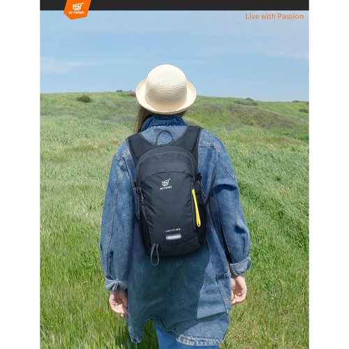 SKYSPER Small Hiking Backpack 15L Lightweight Travel Daypack for Camping Travelling Breathable Walking Daybag for Women Men