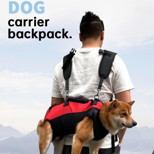Dog Backpack Carrier for Medium/Small Dogs Dog Carrying Backpack Emergency Backpack Old, Disabled, Joint Injuries, Arthritis, Senior Dogs Up and Down Stairs, Cars Dog Hiking Backpack (M)