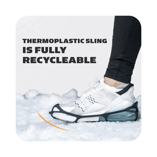 Yaktrax Walk Plus Traction Cleats for Ice and Snow, 360° Steel Coil Grip for All-Direction Traction, Flexible Cold-Resistant Upper, Easy On/Off with Heel Tab, Includes Carry Bag & Carabiner, Small