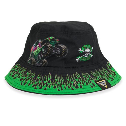 Monster Jam Grave Digger One Size Bucket Sun Hat Green/Black OS Toddler