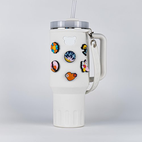 STANJAZZ Charms Water Bottle Silicone Sleeve Decorations 16pcs Peace & Love