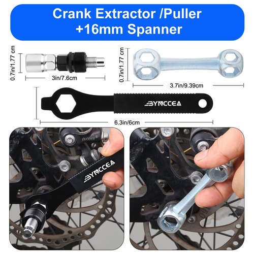 Bynccea Bike Tire Repair Tool Kit with Tire Pump, Portable Bicycle Repair Bag Bicycle Tyre Lever Patch Repair Tools, All in One Bicycle Tire Patch Kit for Mountain Bike and Road Bike