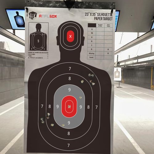 ATFLBOX Silhouette Paper Target for The Range, 23X35 inch Target Paper for Indoor and Outdoor Use, Suitable for Handguns, Pistols, Rifles, Airguns, Pellet Gun, BB Guns (10 Pack)