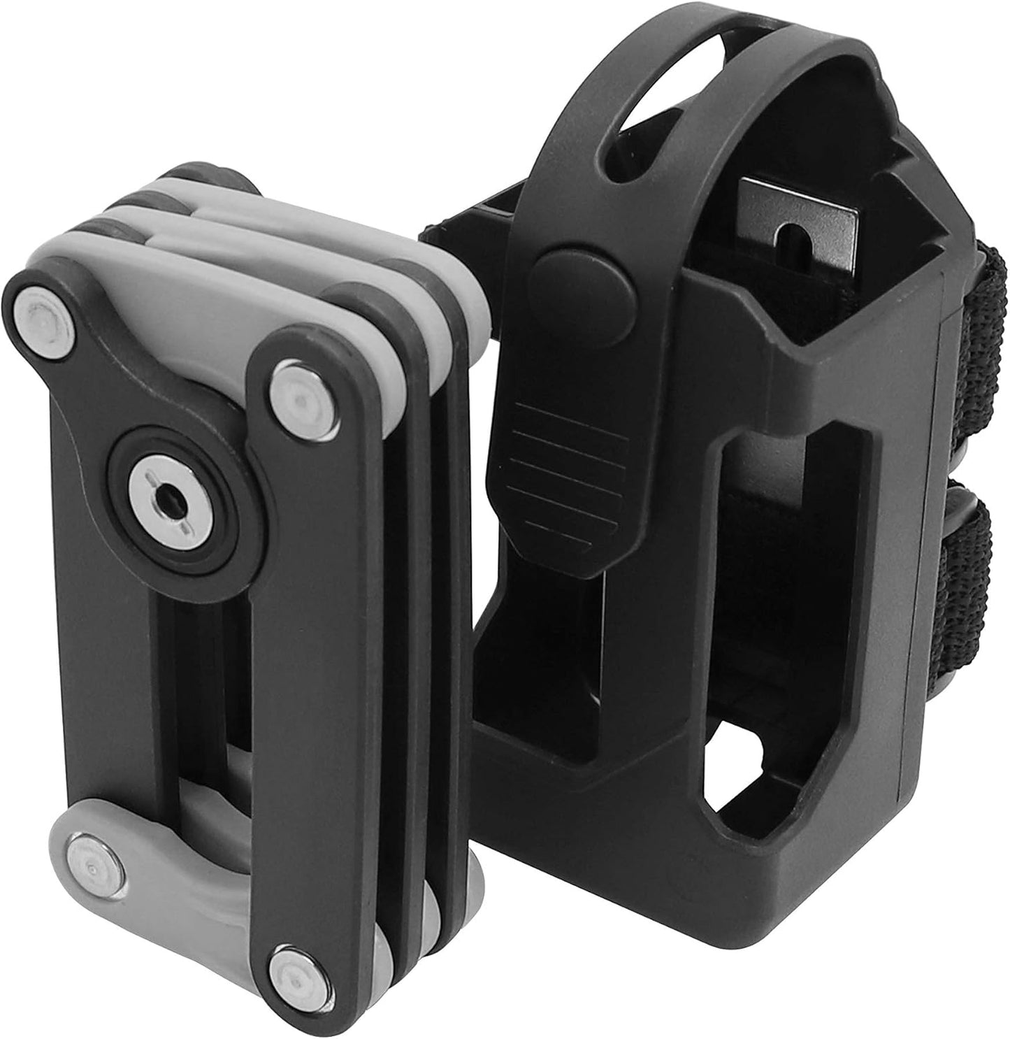 [Bosvision] Folding Bike Lock – Heavy Duty Anti-Theft Bicycle Lock with 12 Hardened Steel Bars (30.7” / 78cm), 2 Disc Keys & Mount Bracket – Compact, Drill-Resistant, Frame-Safe