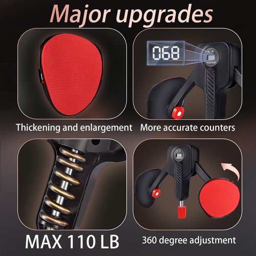 Husyop Thigh Trainer 0-110 lbs Adjustable Resistance, Pelvic Floor Exercise Devices with Leg Straps, Kegel Exerciser Inner Thigh Exerciser for Women Men (Black)