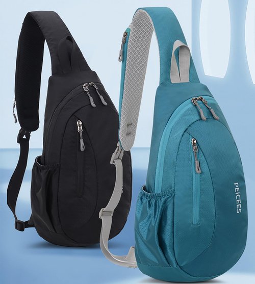 Peicees Sling Bags Men Women Shoulder Backpack Small Cross Body Chest Sling Backpack, Turquoise