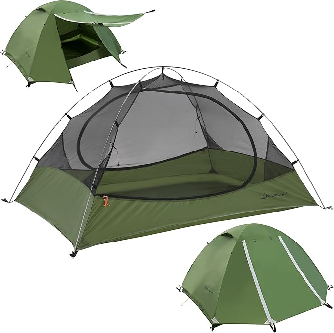 Clostnature Polaris Lightweight Backpacking Tent - 1/1.5/2/3/4/6 Person Ultralight Waterproof Camping Tent, 3 Season Large Size Easy Setup Tent for Family, Outdoor, Hiking and Mountaineering