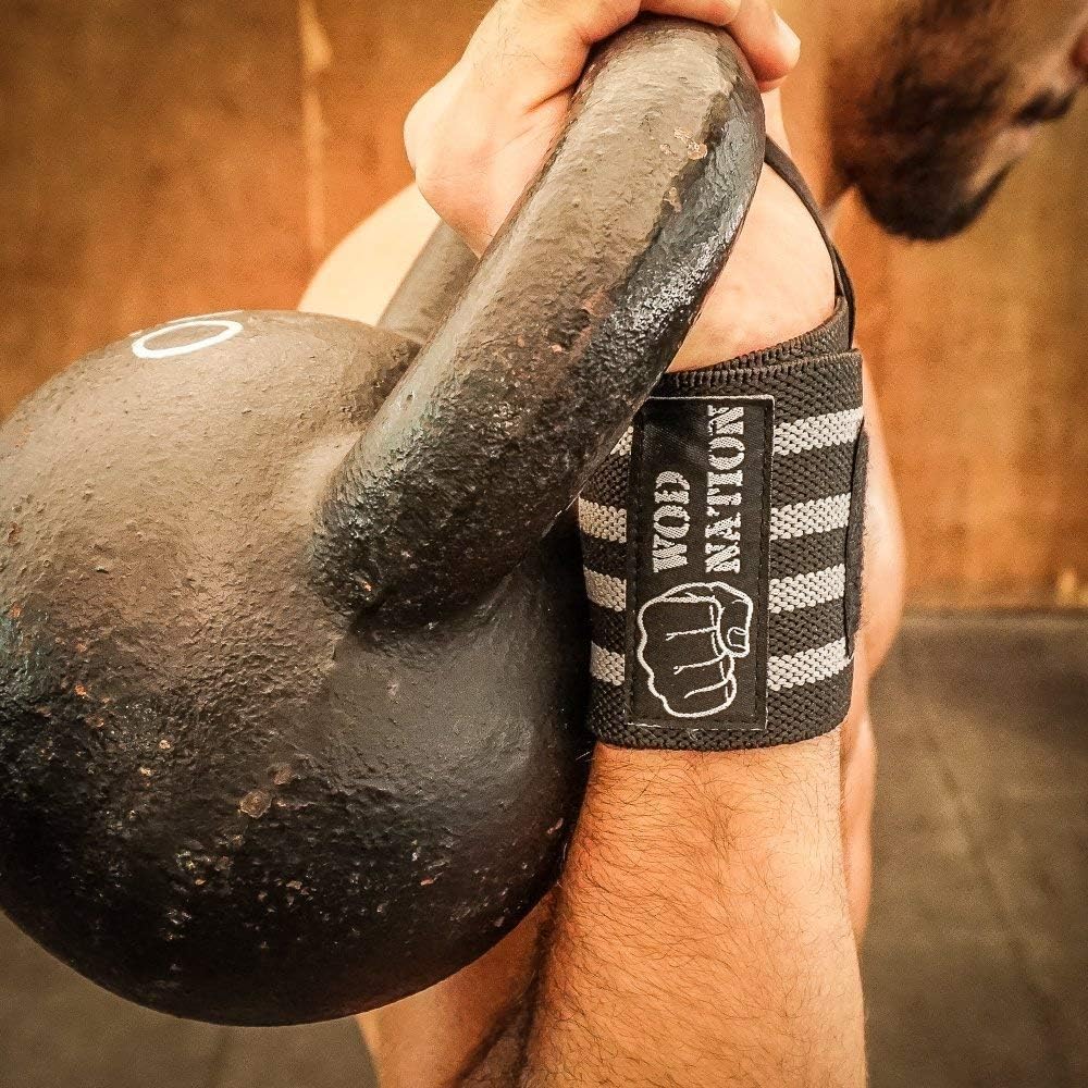 WOD Nation Wrist Wraps for Weightlifting & Strength Training – Professional Gym Straps w/Thumb Loop for Men & Women