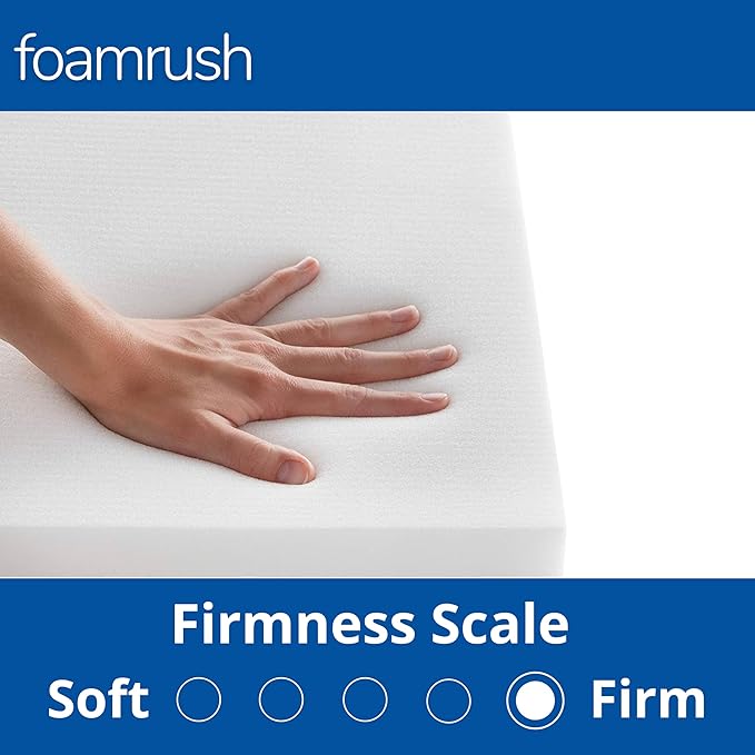 FoamRush 6-Inch Bunk (30" x 72") High Density Foam RV Mattress Replacement, Medium Firm, Pressure Relief, Travel Camper Trailer Truck, Made in USA, CertiPUR-US Certified, Cover Not Included