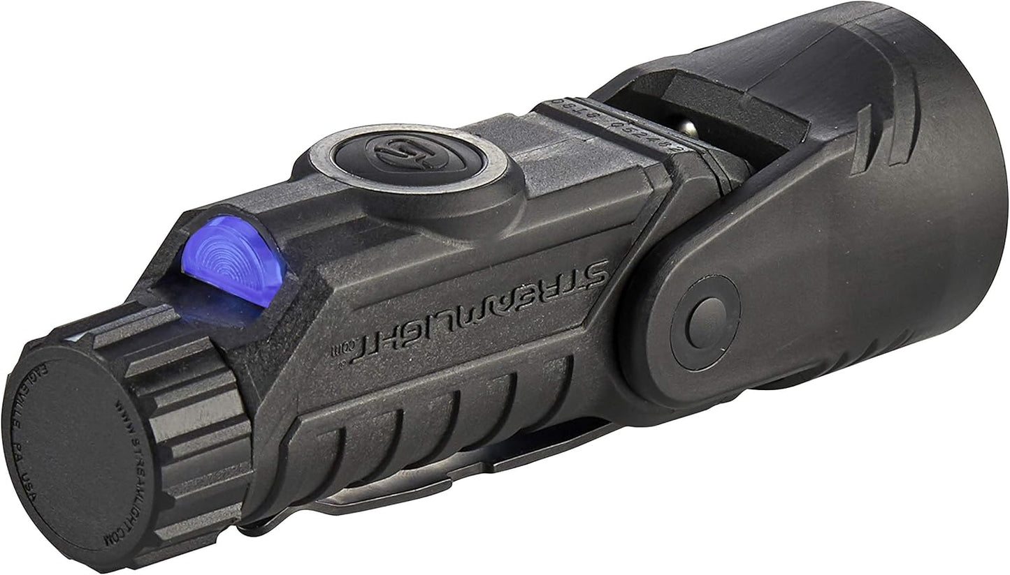 Streamlight 88913 Vantage 180 X USB Helmet Mounted and Right Angle Firefighter Flashlight with Helmet Bracket, Black