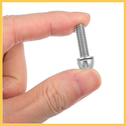 REPAIROCK 6 Pcs Bicycle Stem Screws for MTB Bike Bicycle Stem Durable M6x20mm Socket Head Cap Bolts Screws Nuts Steel Silver Tone Auto Replacement Parts