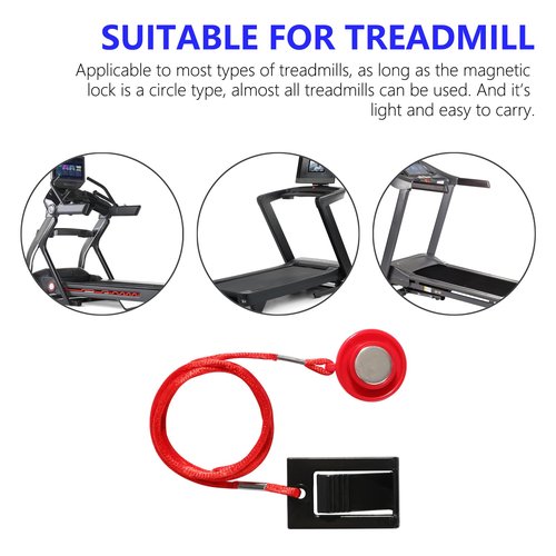 Treadmill Magnetic Lock Universal Magnetic Safety Switch Emergency Stop Treadmill Accessories Suitable for Most Treadmills