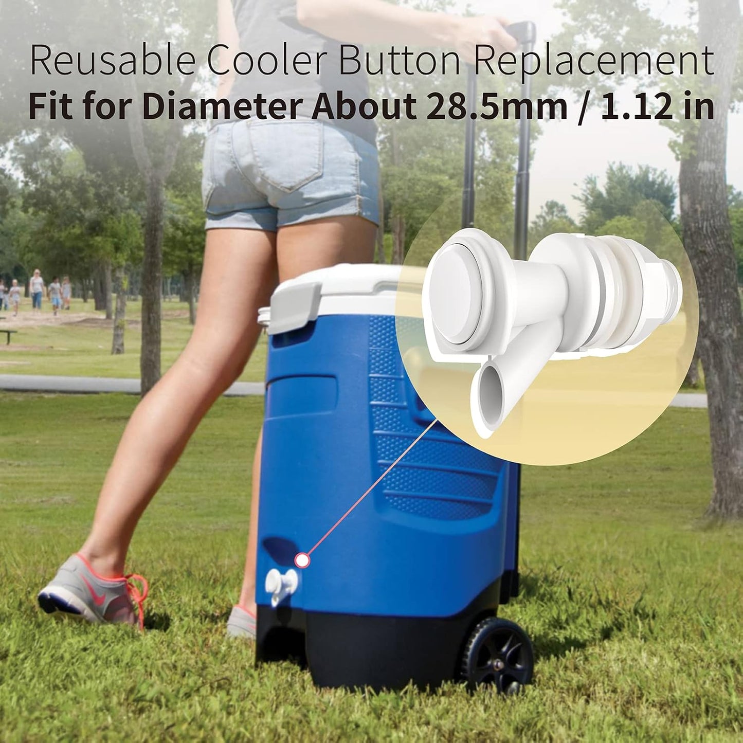 Push Button Spigot Replacement, Compatible with Ig-loo 2, 3, 5 and 10 Gallon Beverage Coolers, Water Cooler Spigot for 2-10 Gallon