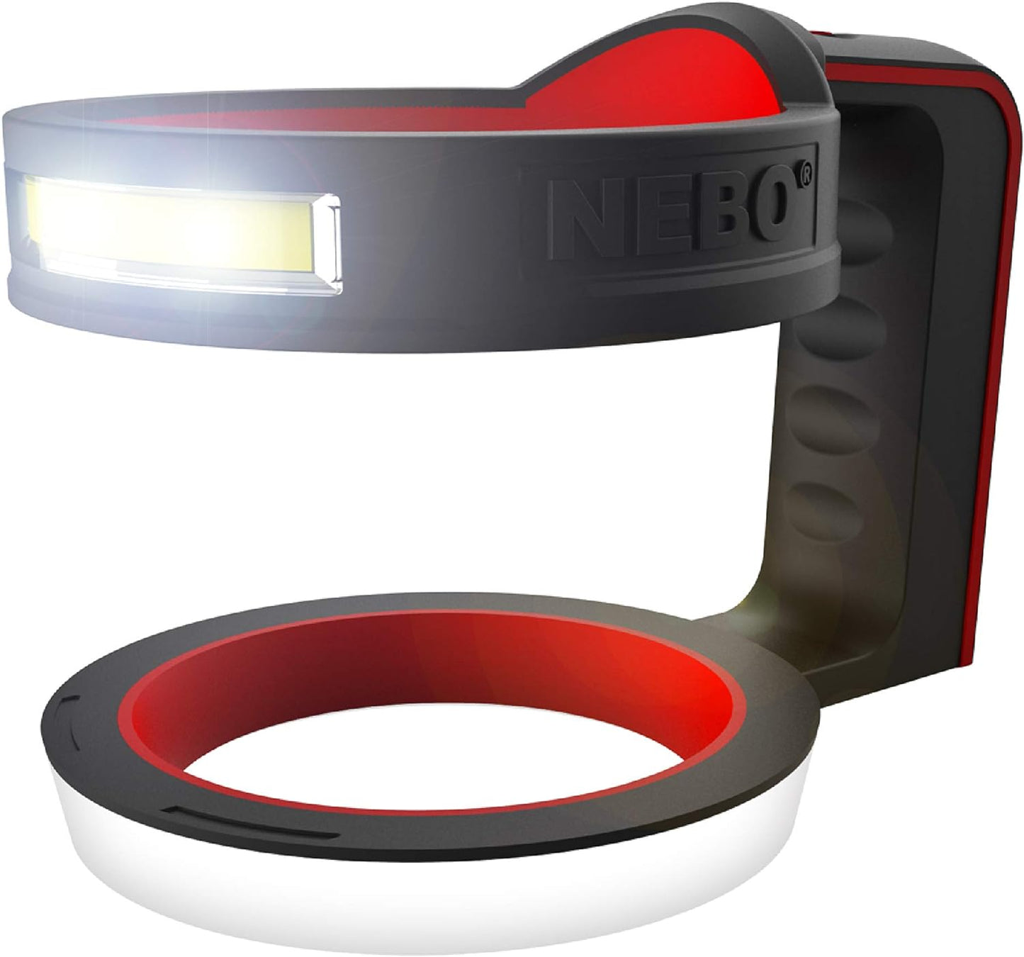 NEBO GLOW Tumbler Handle Light | 220 Lumens, 3 Light Modes, Fits 20 oz & 30 oz Coffee Tumblers, Water Resistant, Ergonomic Handle, LED Camping Lantern & Cup Cradle, Includes 3x AAA Batteries