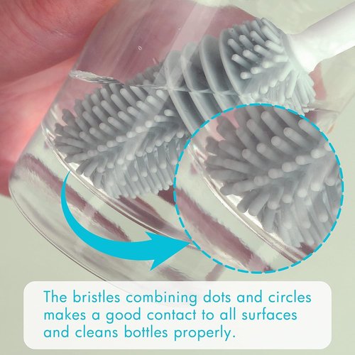 Long Handle Bottle Brush,Straw Cleaner Brush Compatible for Stanley Cup, Water Bottle Cleaner Brush Set Fit for Owala Water Bottle,Plus Extra Long Straw Cleaner Brush