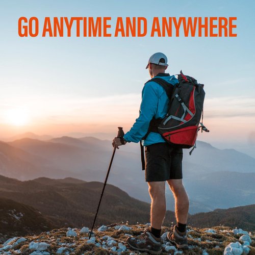 TFO 3-Section Telescopic Trekking Poles - 1PCS Carbon Fiber Monopod Walking or Hiking Sticks with with Accessories Mount and Adjustable Quick Locks