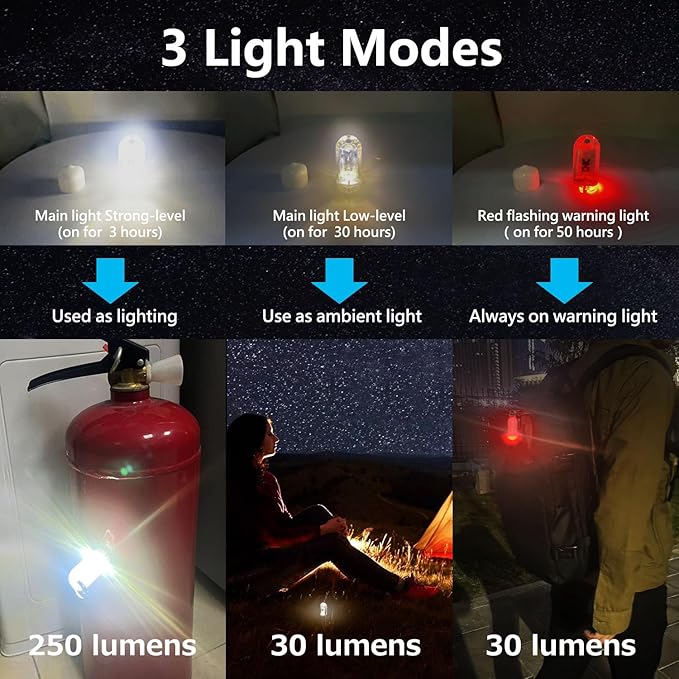 USB Mini LED Lantern, 2 Pack Waterproof EDC Keychain LED Flashlight for Camping, Type-C Rechargeable Battery Small Stick Lamp Puck Dog Collar Torch Light (Green+Red)