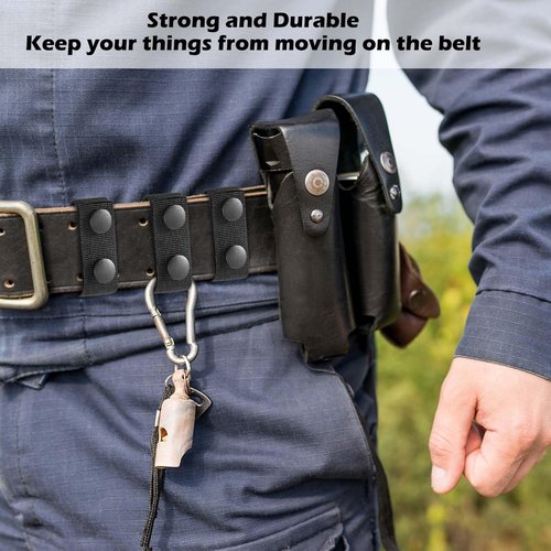 WY LIGHTING LEVEL 6 Pcs Duty Belt Keepers Police Security Belt Keeper with Double Snaps, Stays Holders Equipment Accessories Fixing Security Police Belts Law Enforcement Accessories Duty Belts Holder